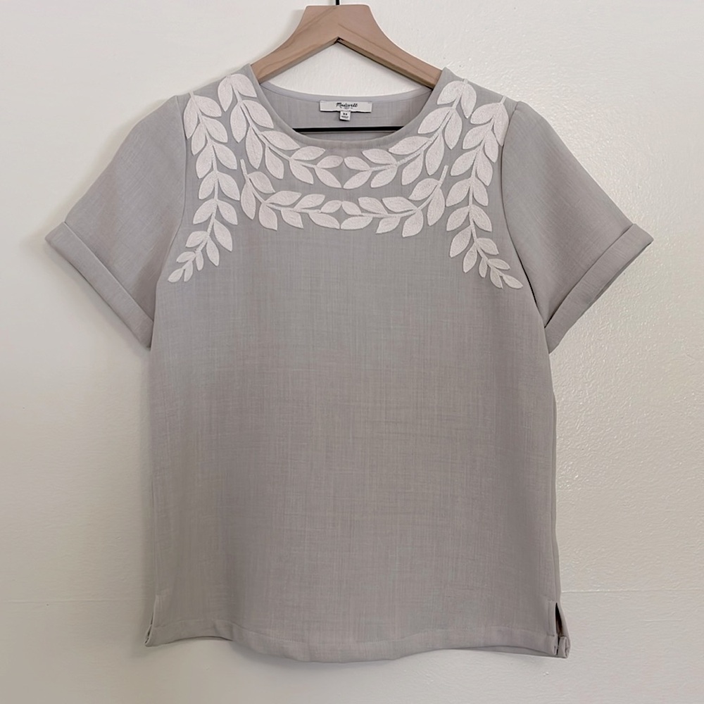 Madewell Ivy Leaf Embroidered SS Tee